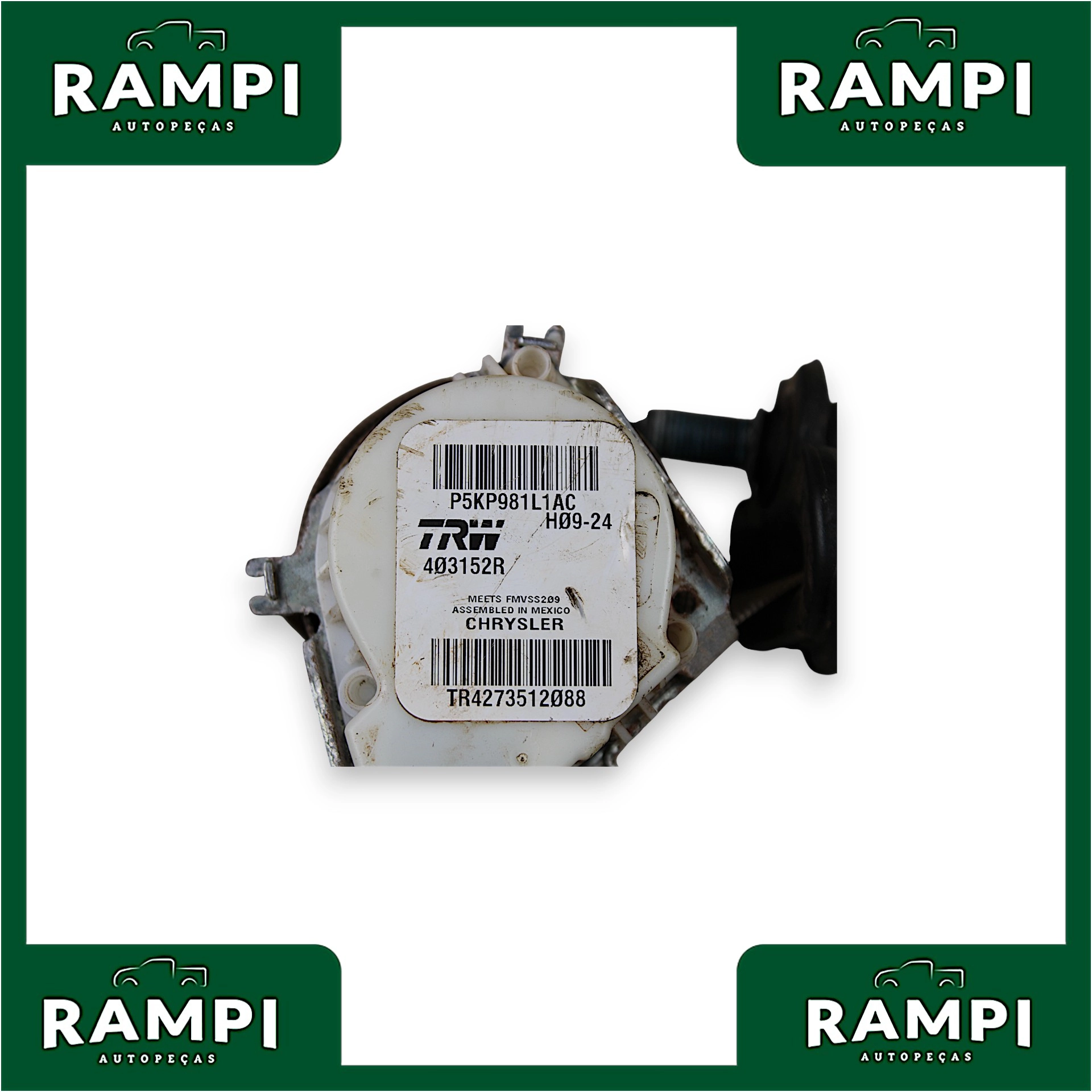 Cinto Segurança Traseiro ORIGINAL Dodge RAM 2016 P5KP981L1AC