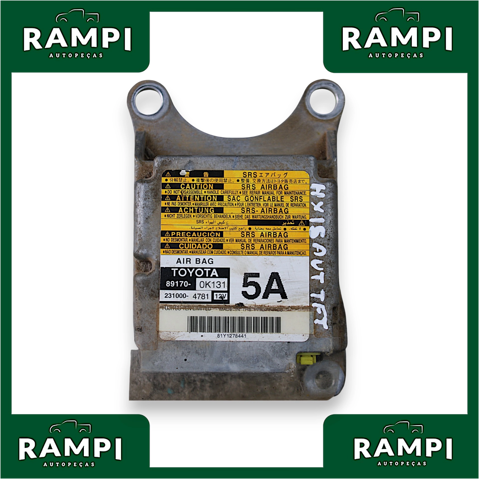 Kit Airbag (Com Bolsa) Toyota Hilux 2015 3.0 892450k010 891700k131