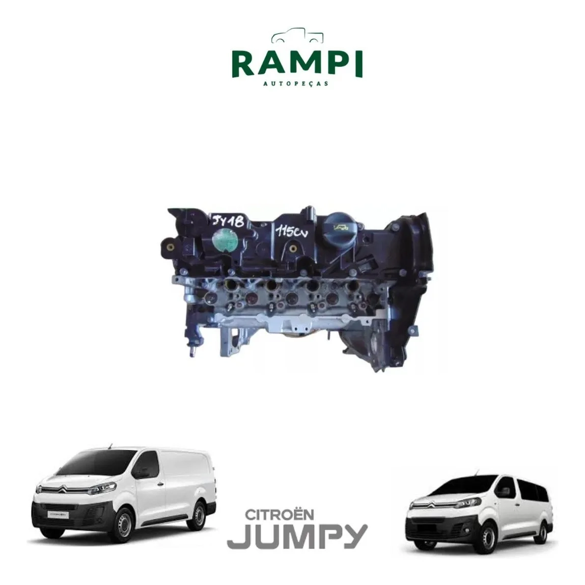 Motor Parcial Jumpy Expert 2018 1.6 Diesel 115cv