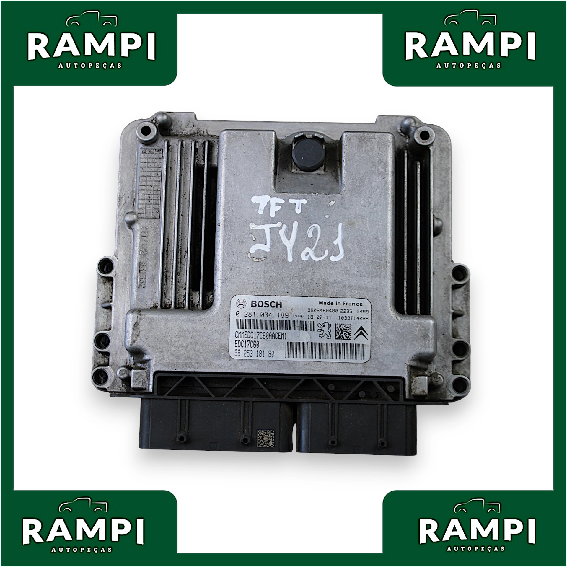 Kit Injeção Com Chave Citroen Jumpy 2021 1.6 0281034189