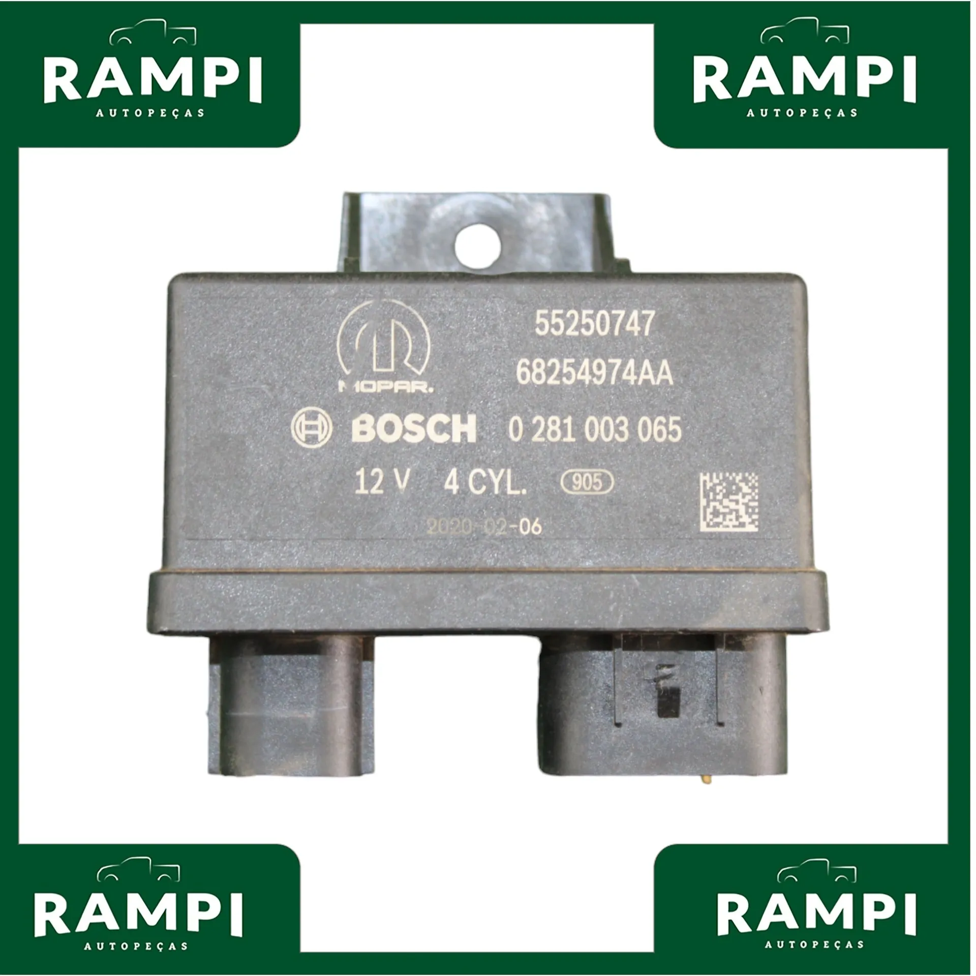 Módulo Central Relé Vela Aquecedora Compass/Toro/Renegade 2.0 Diesel 55250747 0281003065