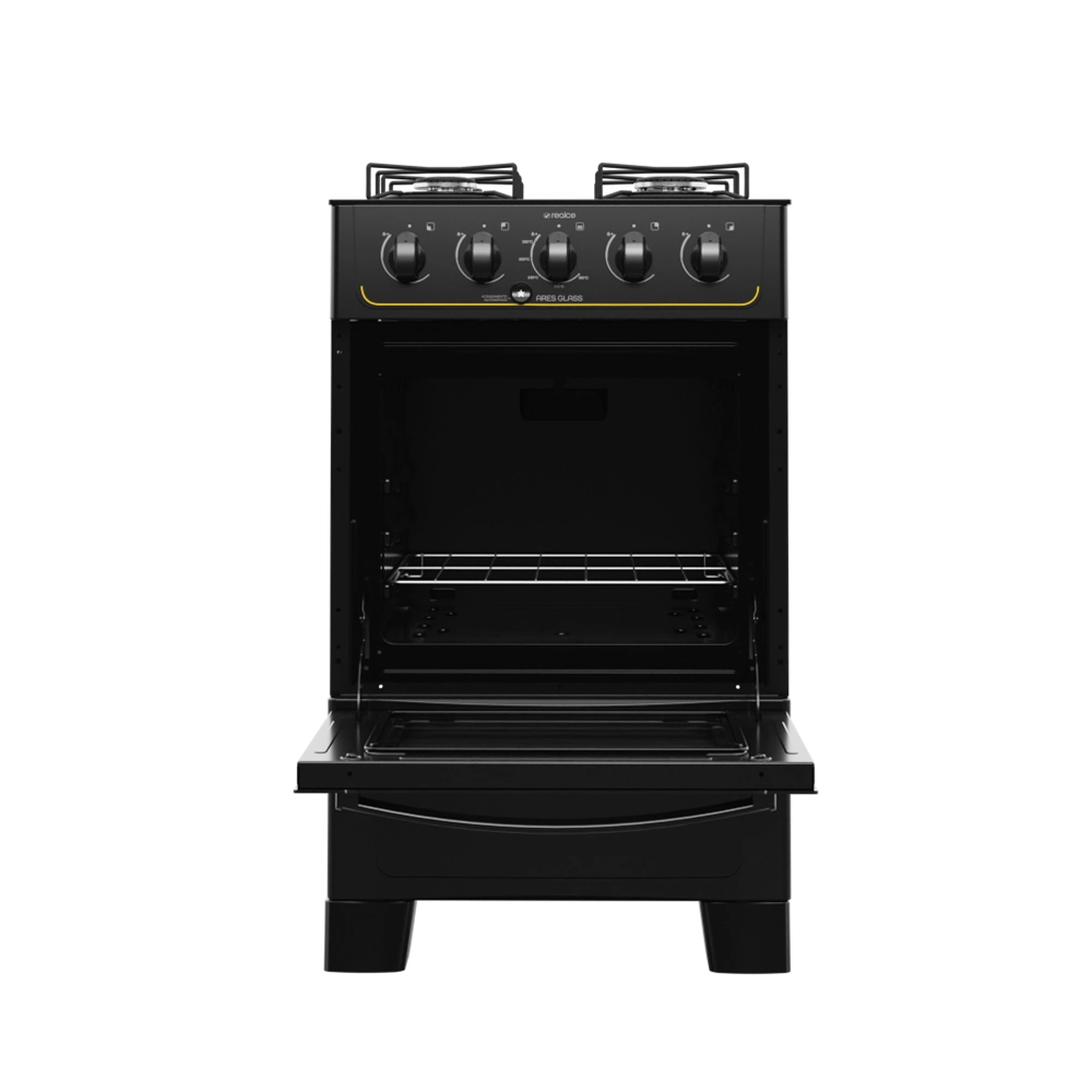 Fogão Ares Glass 4 Bocas Preto