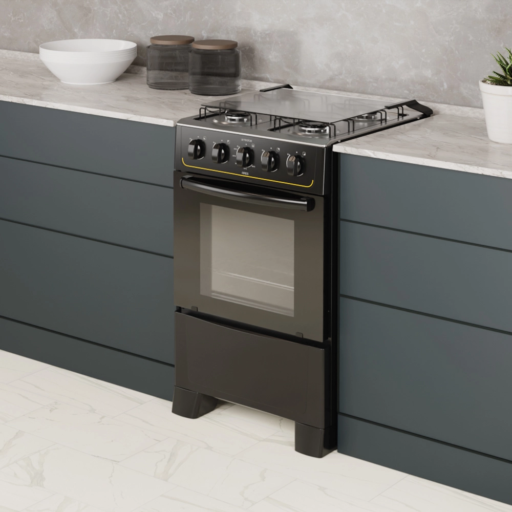 Fogão Ares 4 Bocas Preto