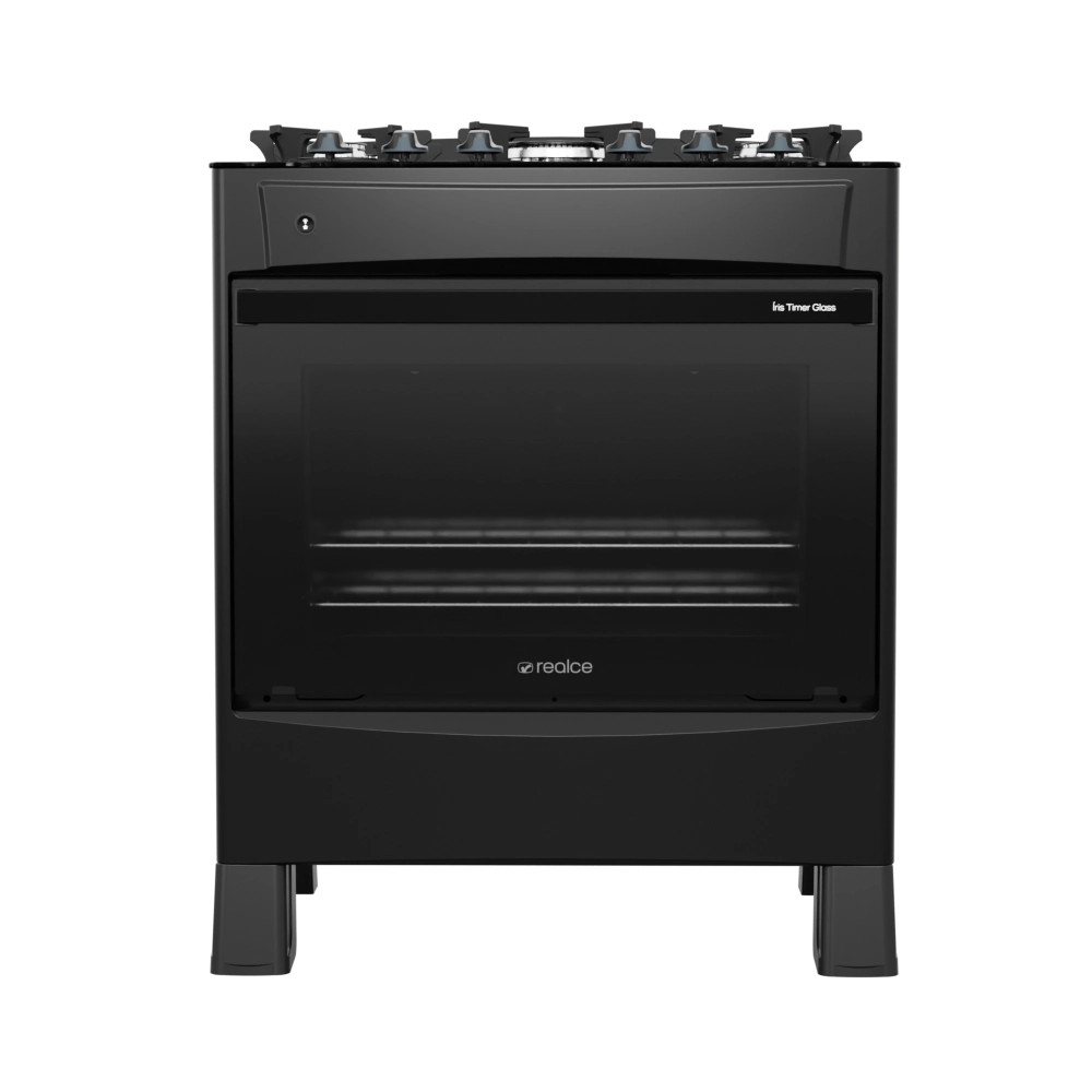 Fogão Íris Timer Glass 5 Bocas Preto