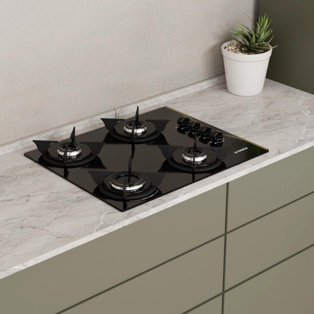 Fogão Cooktop 4 Bocas