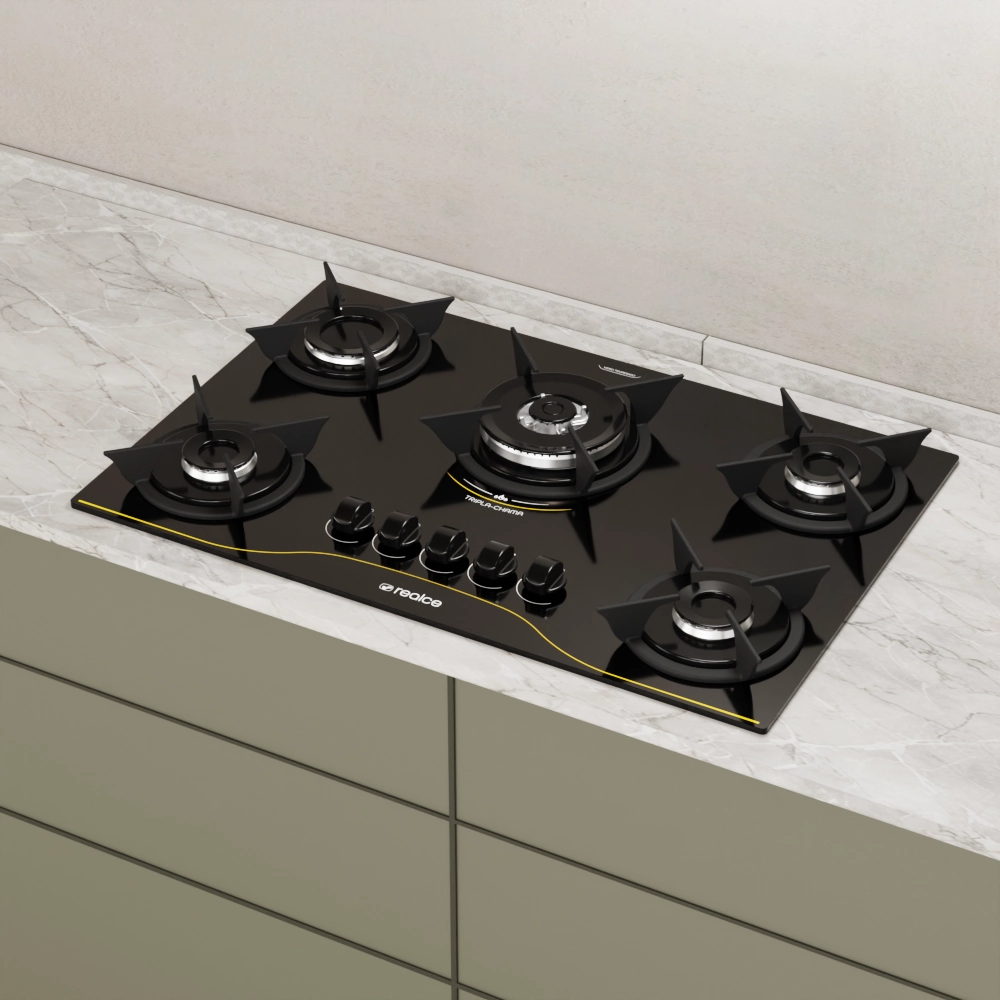 Fogão Cooktop 5 Bocas Tripla Chama