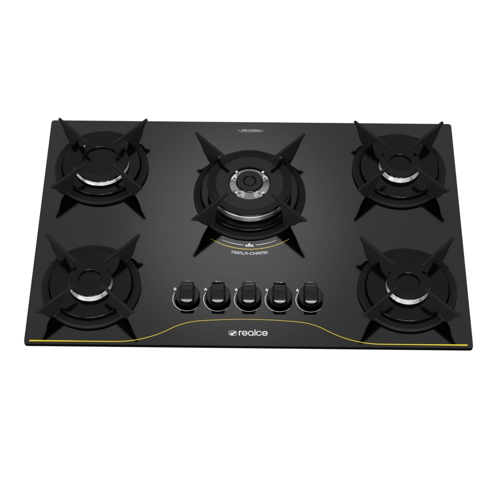 Fogão Cooktop 5 Bocas Tripla Chama