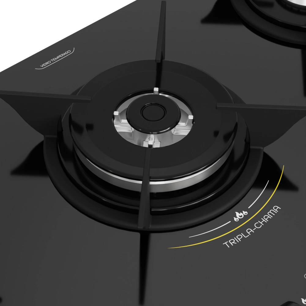 Fogão Cooktop 5 Bocas Tripla Chama