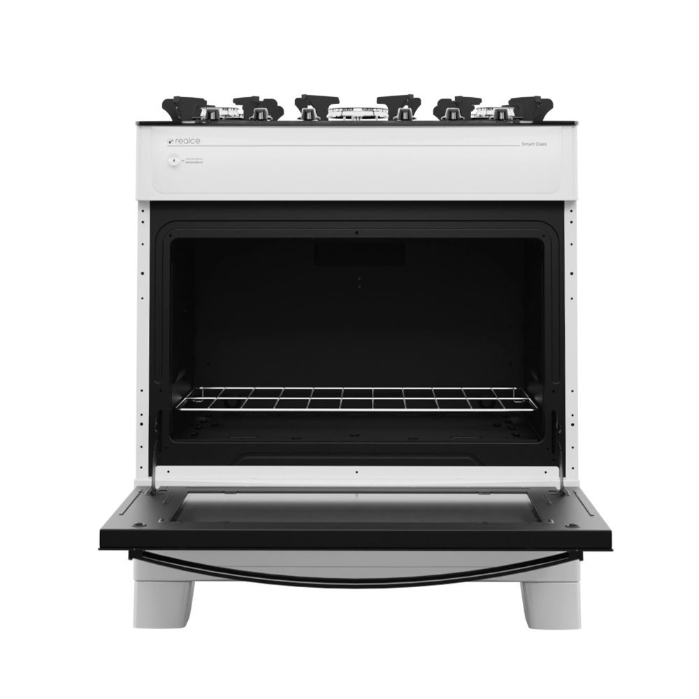 Fogão Smart Glass 5 Bocas Branco