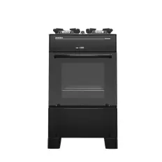 Fogão Smart Glass 4 Bocas Preto