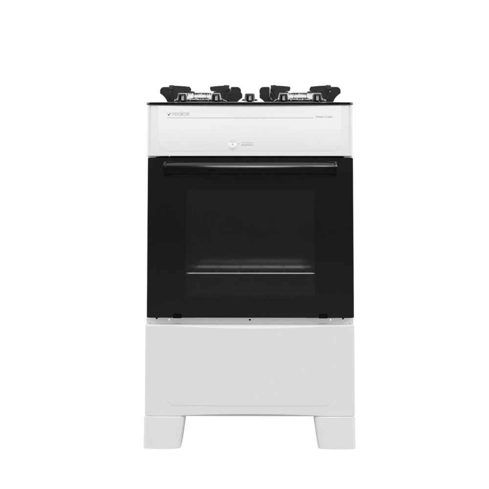Fogão Smart Glass 4 Bocas Branco