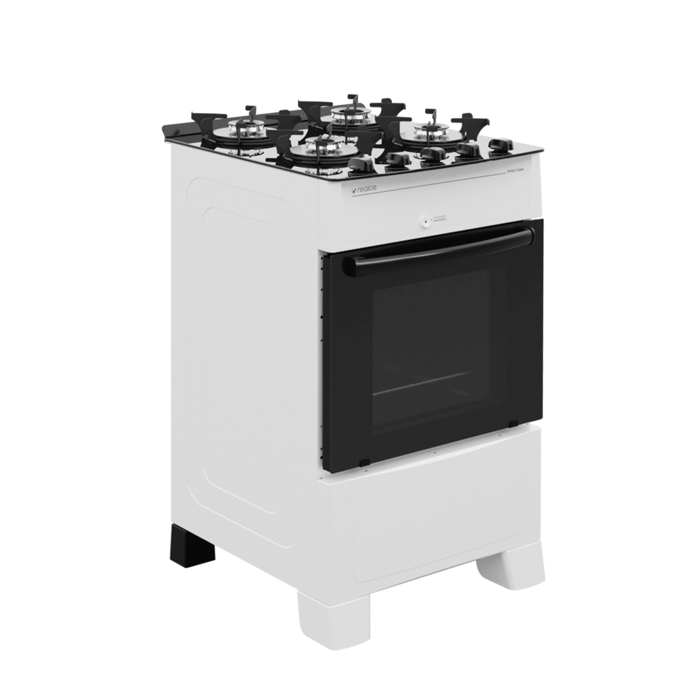 Fogão Smart Glass 4 Bocas Branco