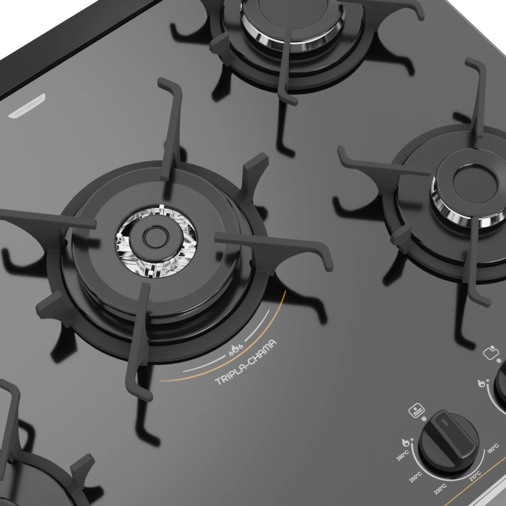 Fogão Premium Glass 5 Bocas Branco