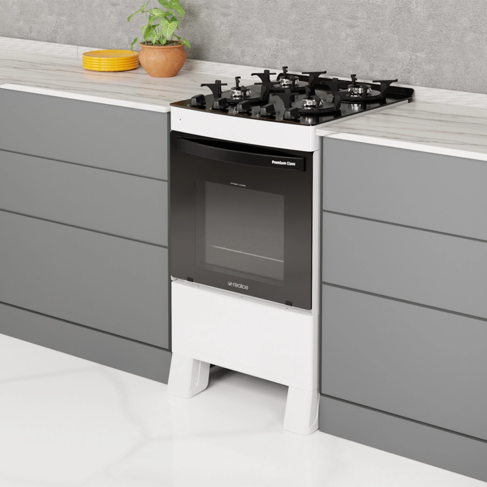 Fogão Premium Glass 4 Bocas Branco