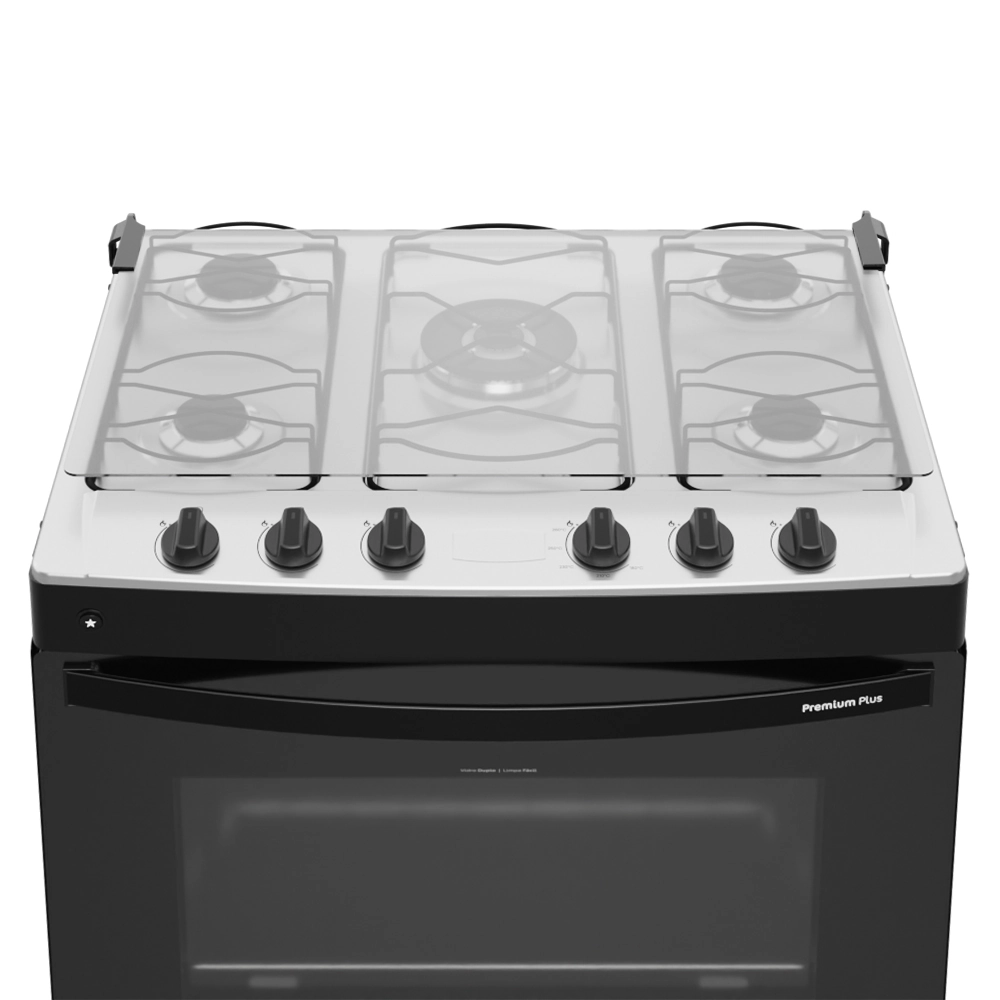 Fogão Premium Plus 5 Bocas Preto