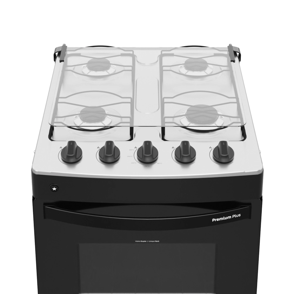 Fogão Premium Plus 4 Bocas Preto