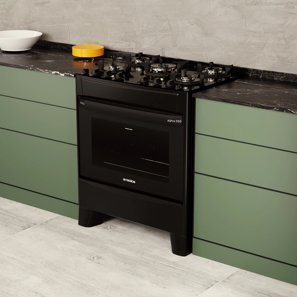 Fogão AlPro 550 5 Bocas – AirFryer e Pedra Pizza 