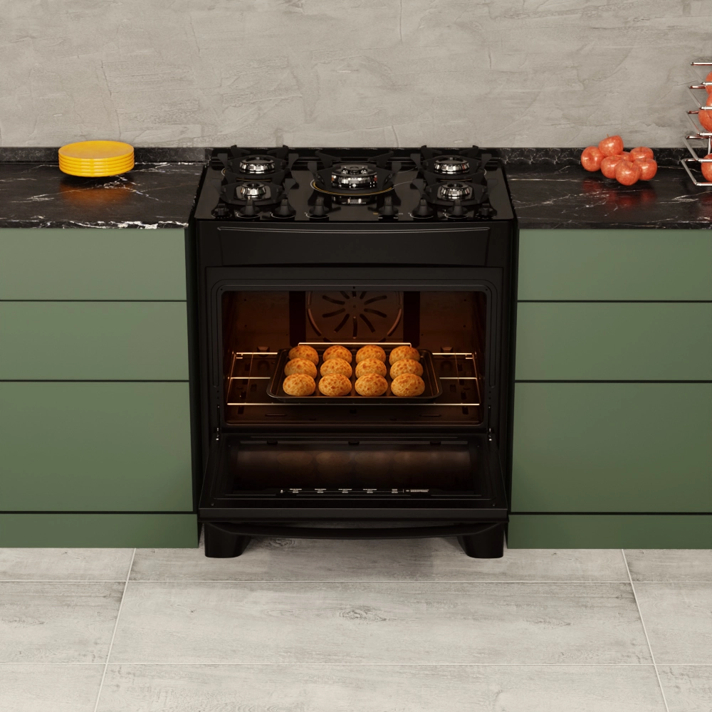 Fogão AlPro 550 5 Bocas – AirFryer e Pedra Pizza 