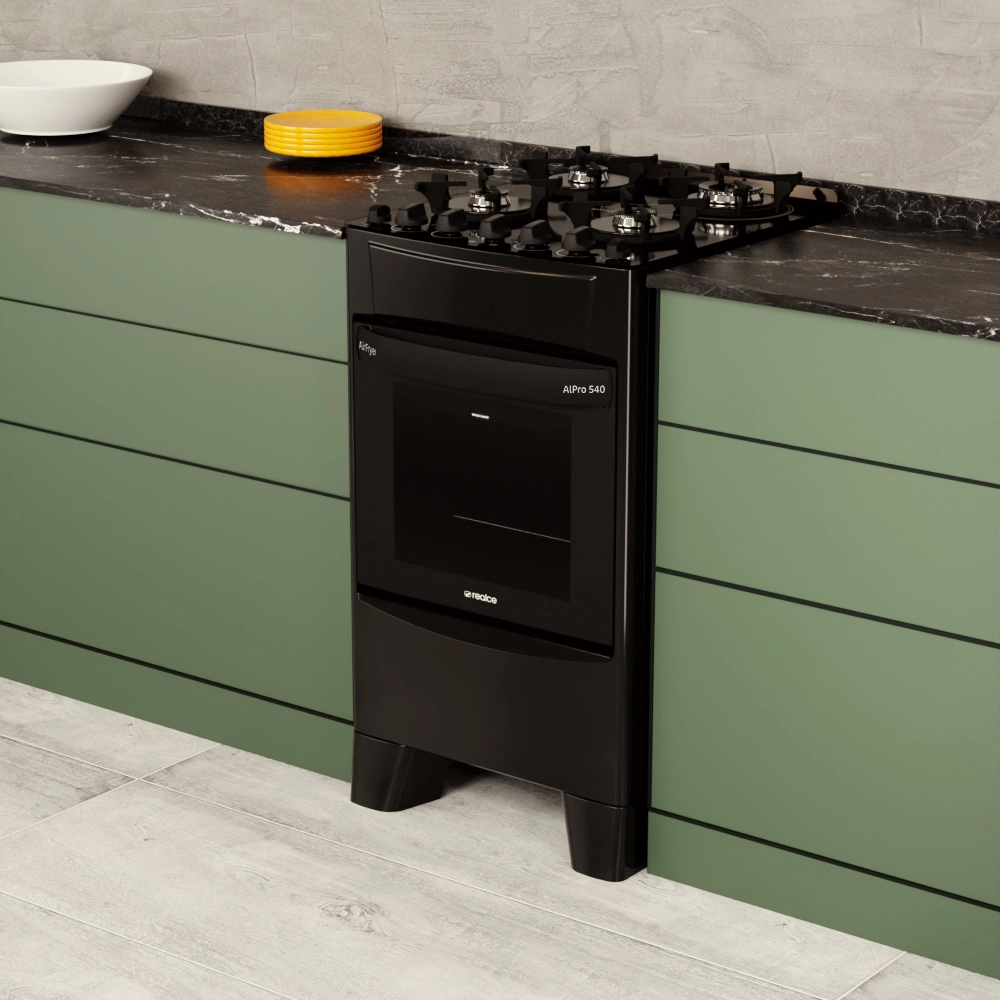 Fogão AlPro 540 4 Bocas – AirFryer e Pedra Pizza 