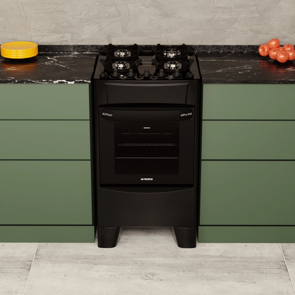 Fogão AlPro 540 4 Bocas – AirFryer e Pedra Pizza 