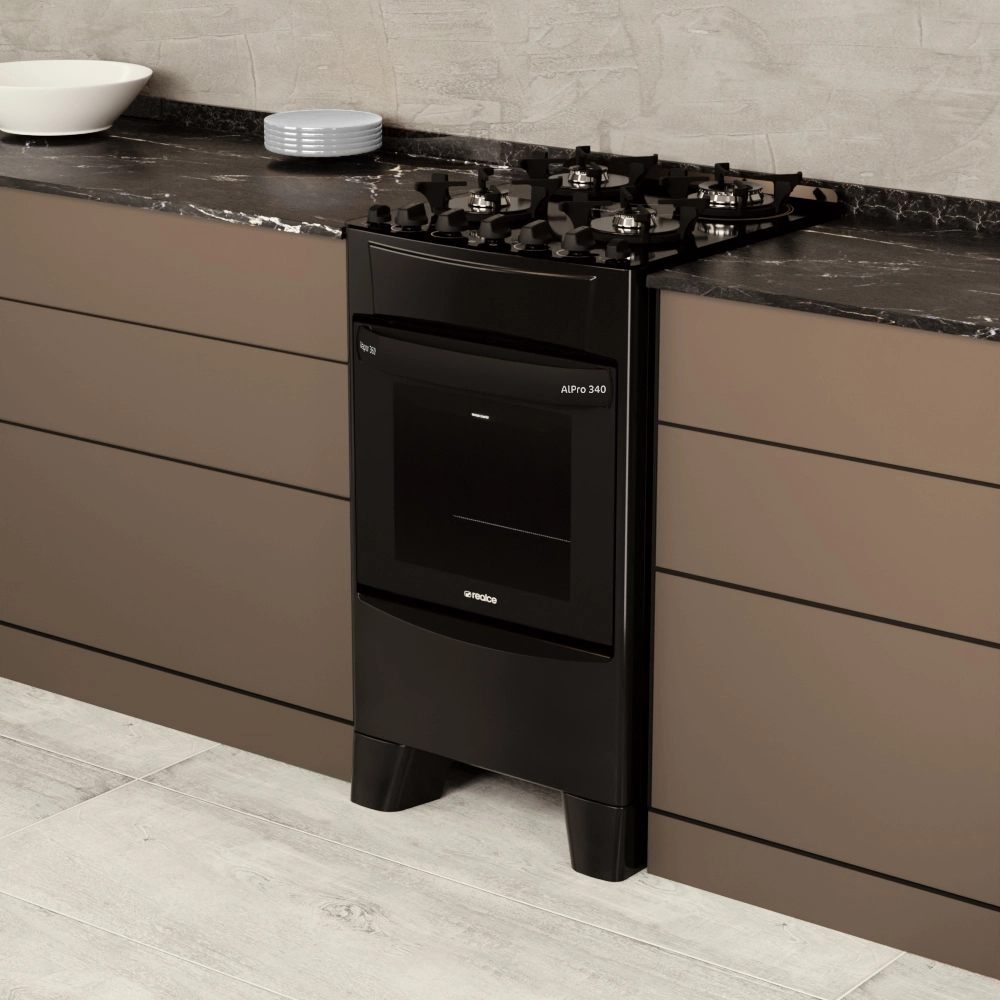 Fogão AlPro 340 4 Bocas – Vapor 360º e Pedra Pizza