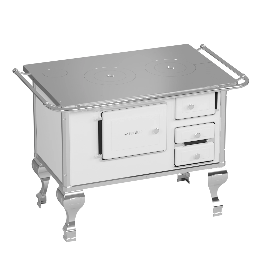 Fogão a Lenha nº2 Branco - esquerdo