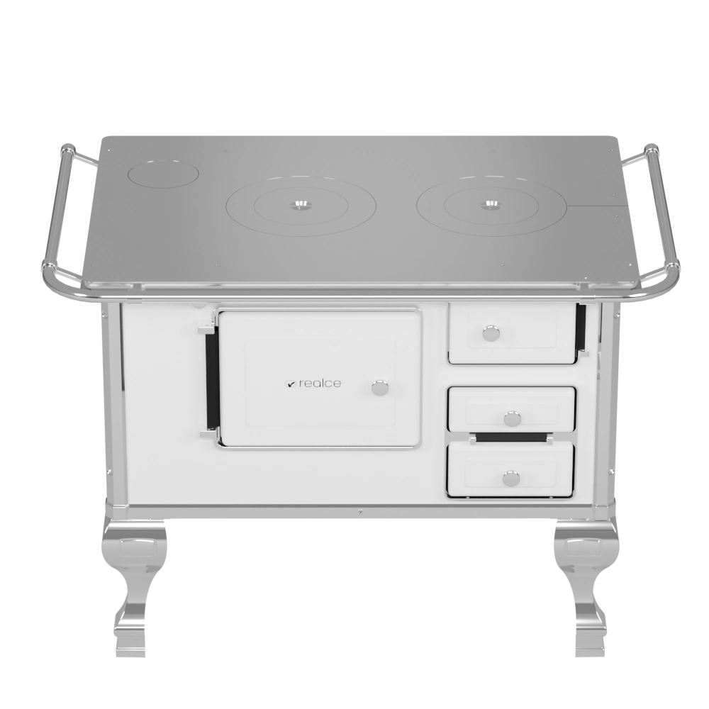 Fogão a Lenha nº2 Branco - esquerdo