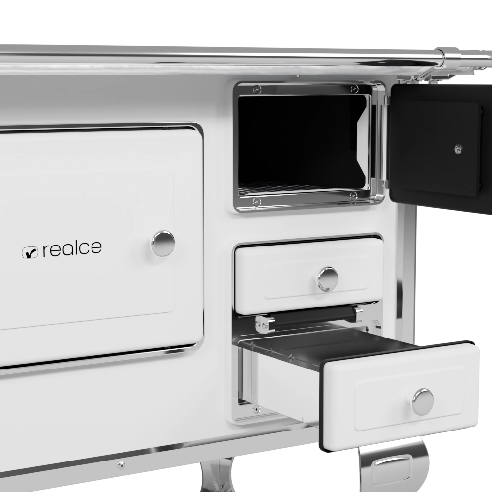 Fogão a Lenha nº2 Branco - esquerdo