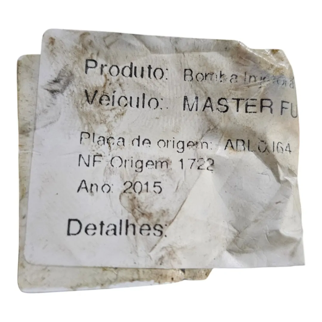 Bomba alta pressão s/ bico Master 2.3 2014/2015