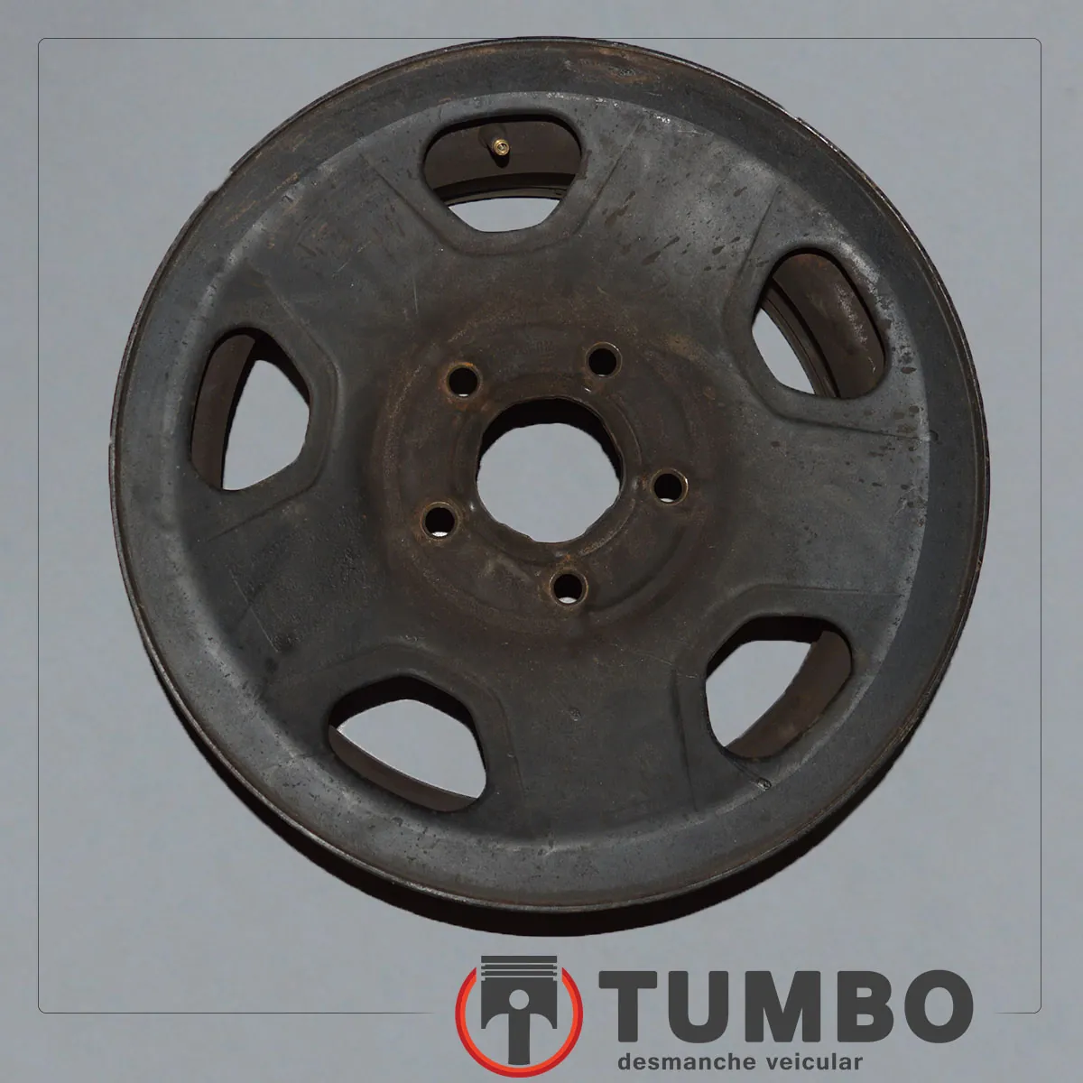 Roda de ferro S10 até 2011 Aro 15 preta lisa