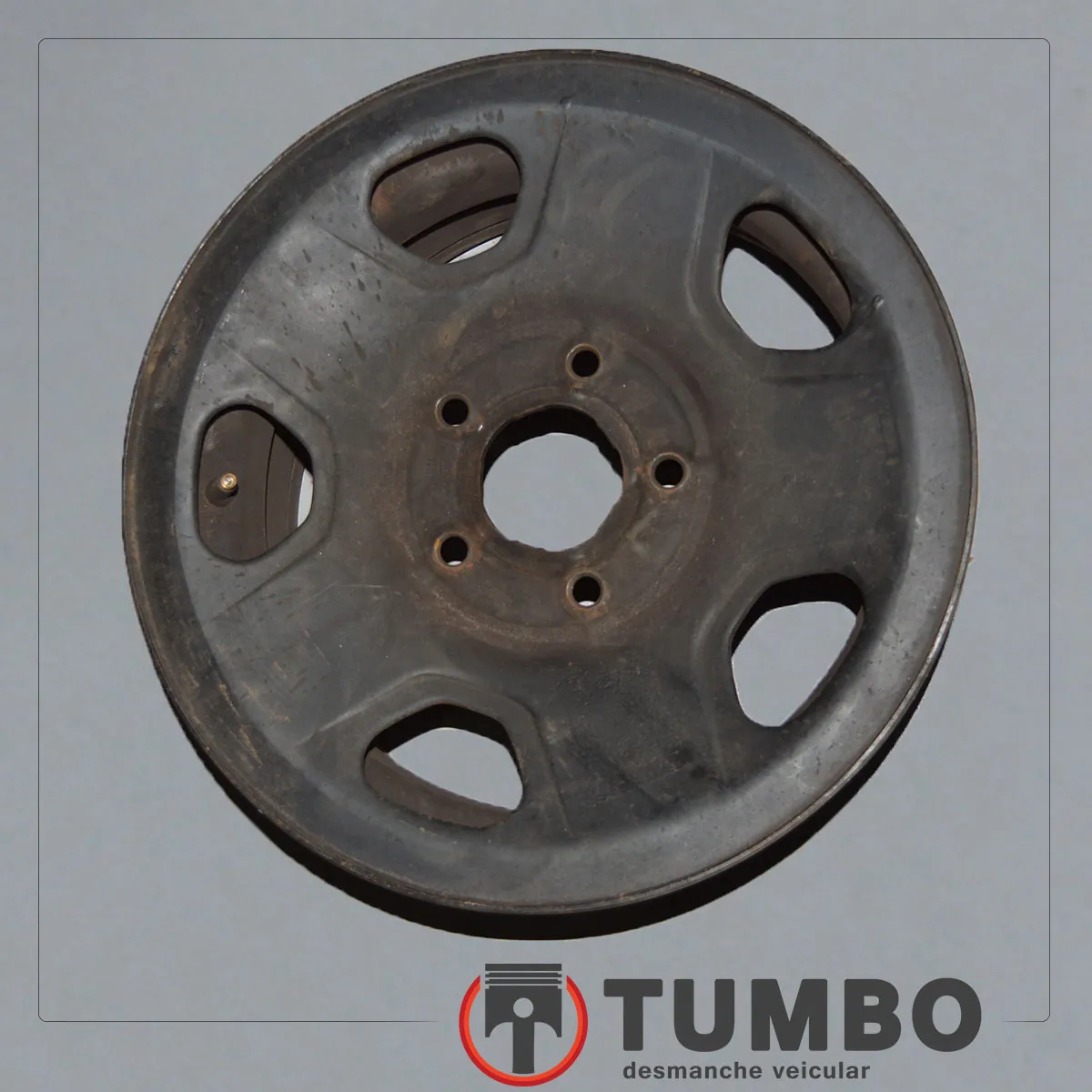 Roda de ferro S10 até 2011 Aro 15 preta lisa