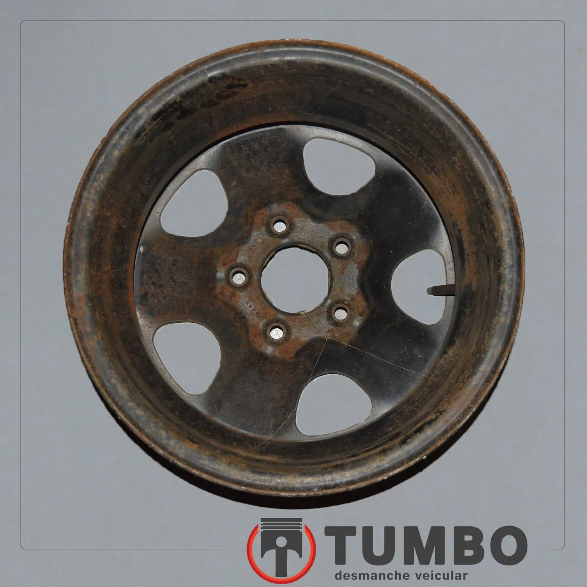 Roda de ferro S10 Aro 15 prata com gomo