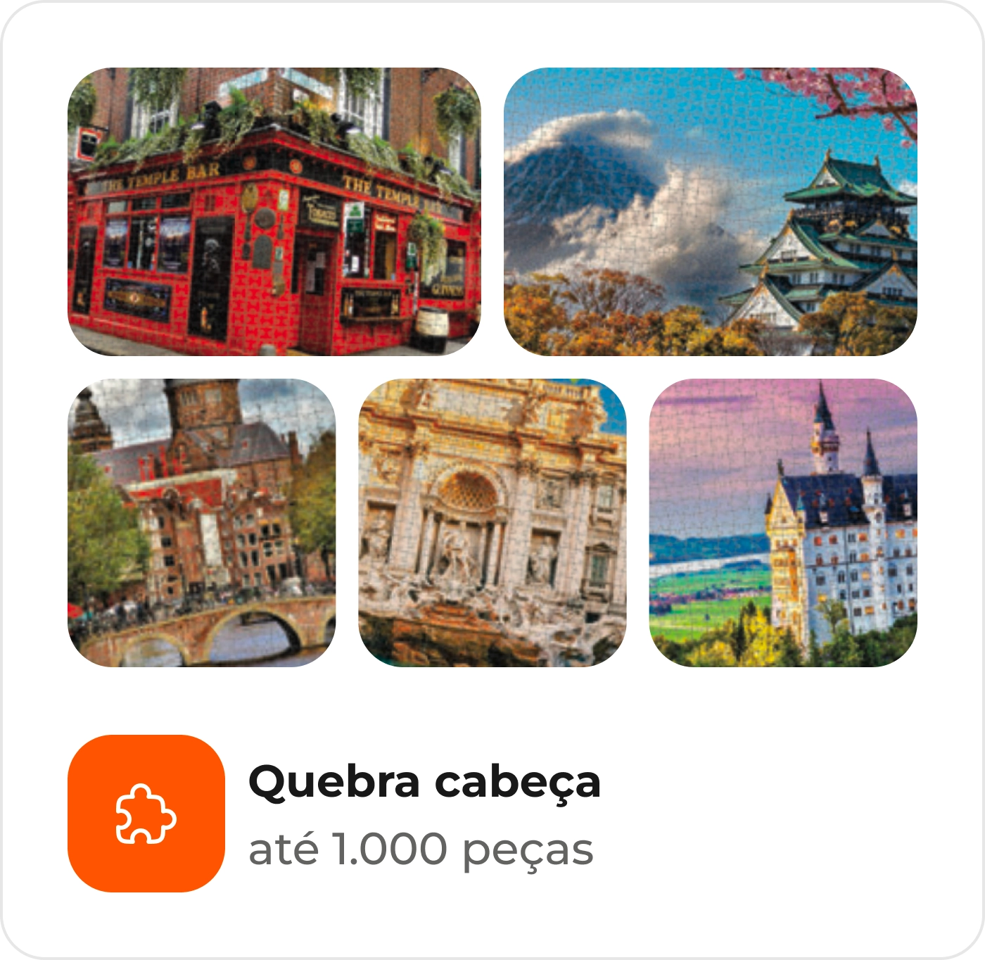 Quebra cabeça até 1.000 peças