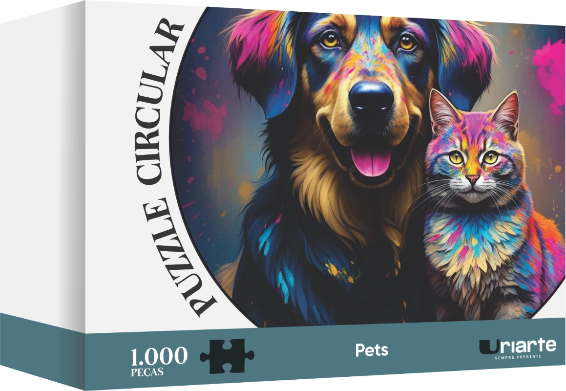 Puzzle Circular 1000 Peças - Pets