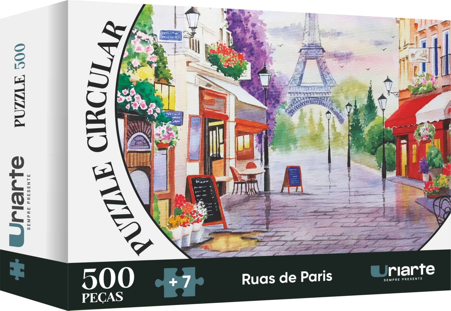 Puzzle Circular 500 Peças - Ruas de Paris