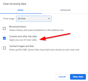 Only select Cached images and files