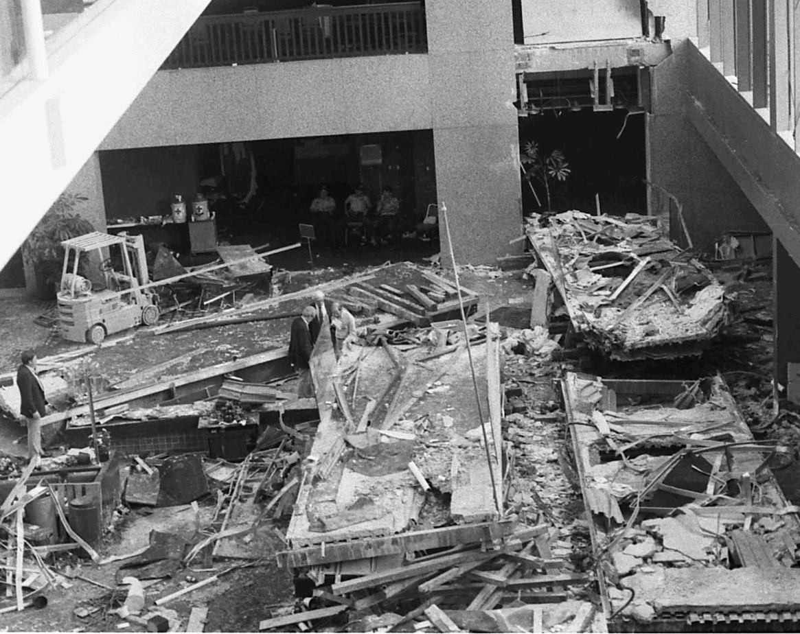 Hyatt Walkway collapse photo