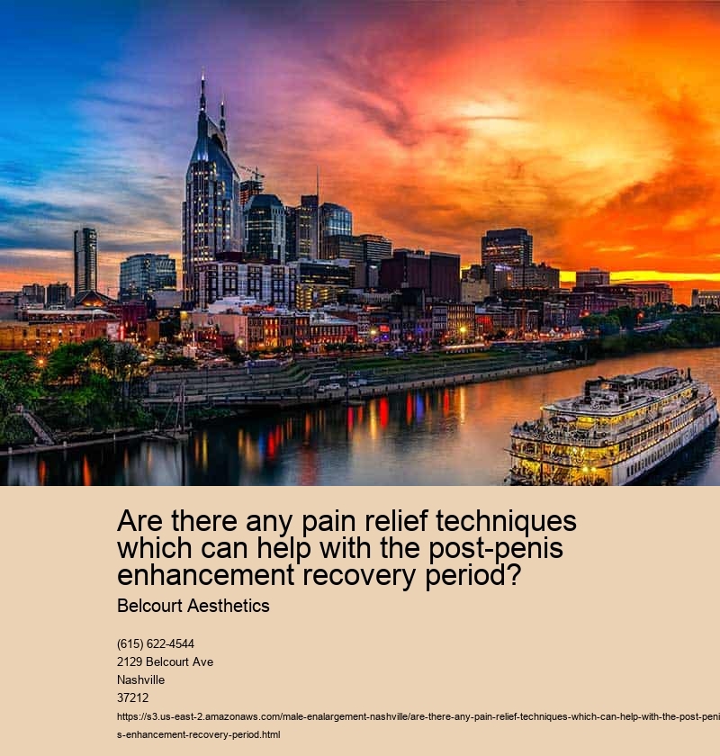 Are there any pain relief techniques which can help with the post-penis enhancement recovery period?