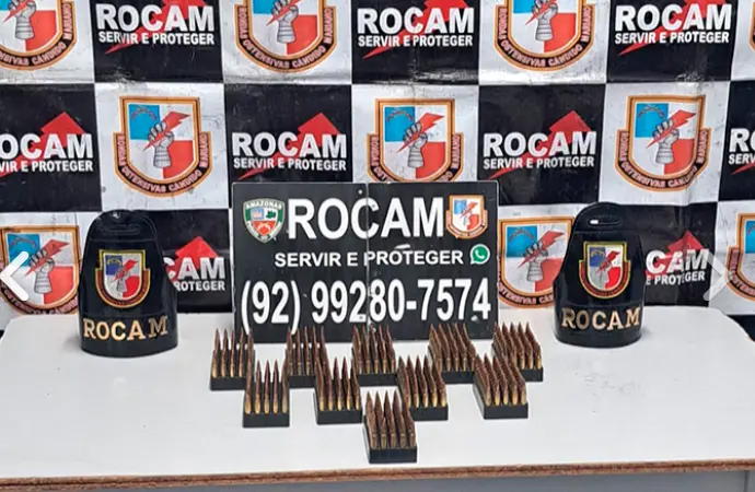 Rocam apreende 500 munições de fuzil em residência abandonada no Lago Azul