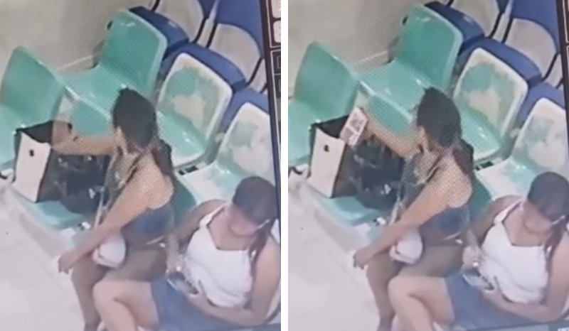 Vídeo: Câmera flagra mulher furtando celular em posto de saúde no AM