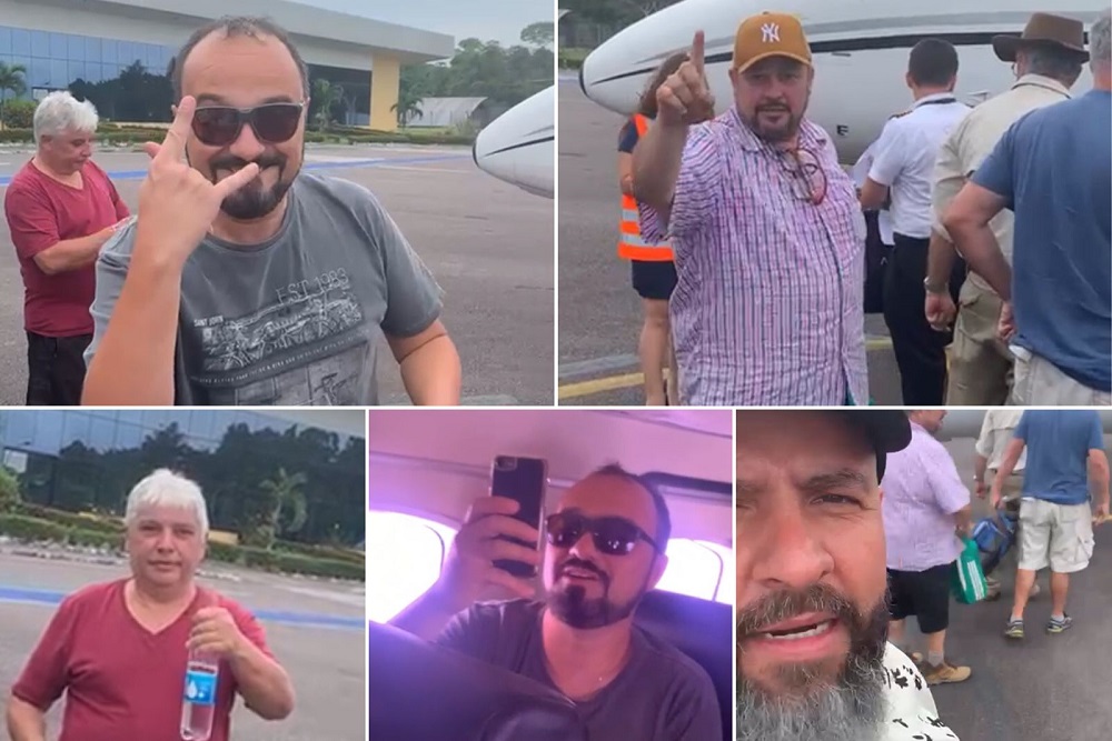 Vídeos mostram pescadores embarcando em avião rumo a Barcelos