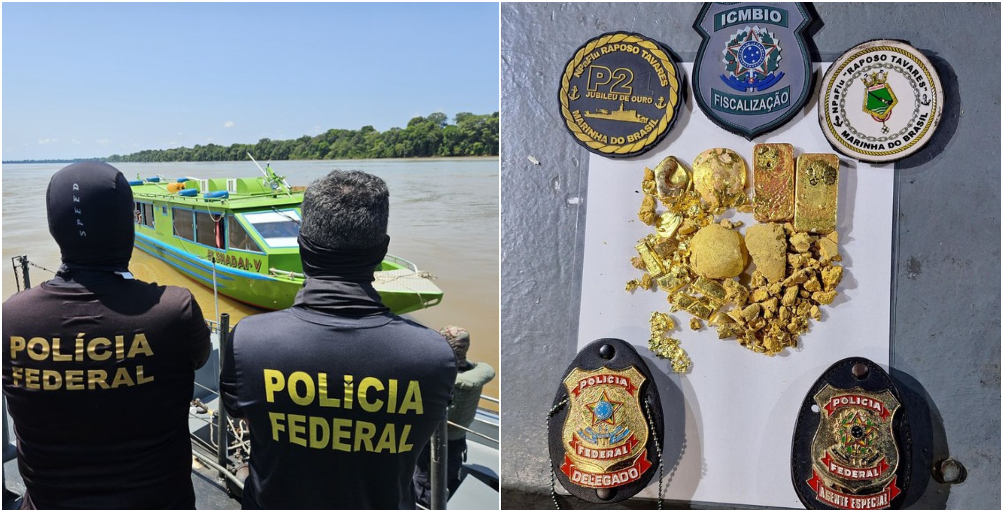 PF apreende ouro em ação conjunta com as Forças Armadas no Amazonas