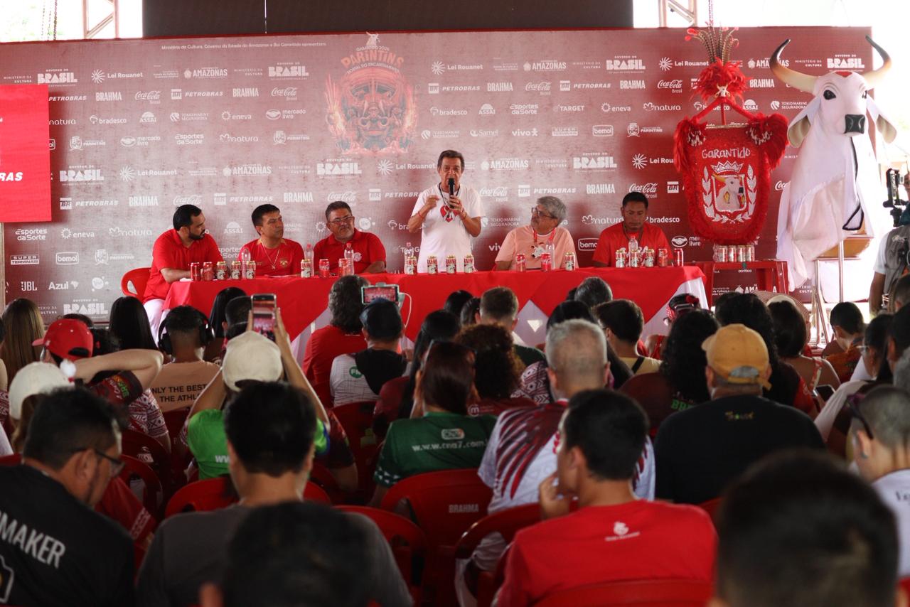 Boi Garantido apresenta roteiro do espetáculo 'Parintins: Portal do Encantamento'