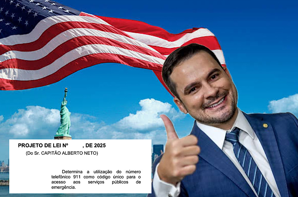 Patriota made in USA: Alberto Neto quer que Brasil adote número 911 para emergências
