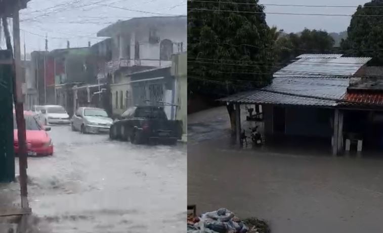 Vídeo: temporal causa alagamentos e desabamentos em diferentes zonas de Manaus