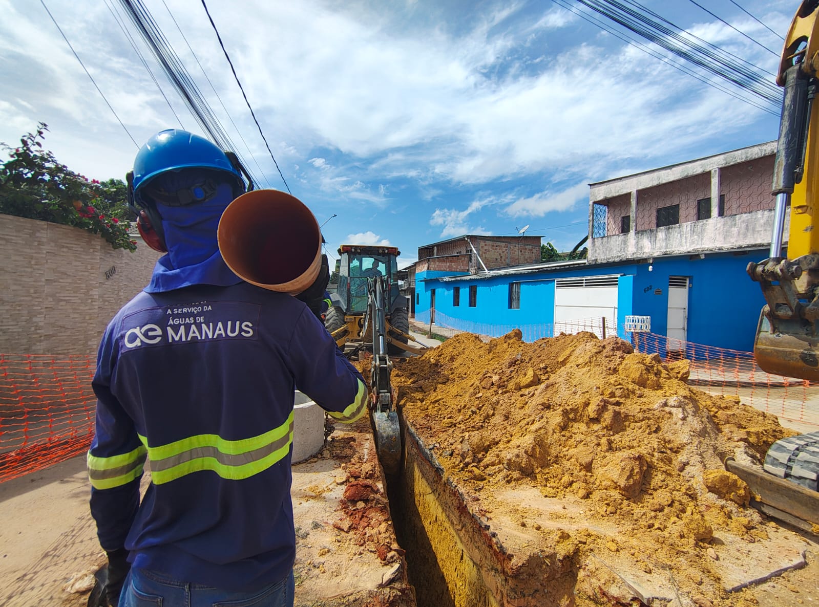 Águas de Manaus intensifica obras de esgotamento sanitário em 17 áreas da cidade