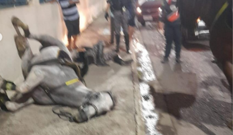 Vídeo: motorista atropela cavalo da PM e policial durante ocorrência em Manaus