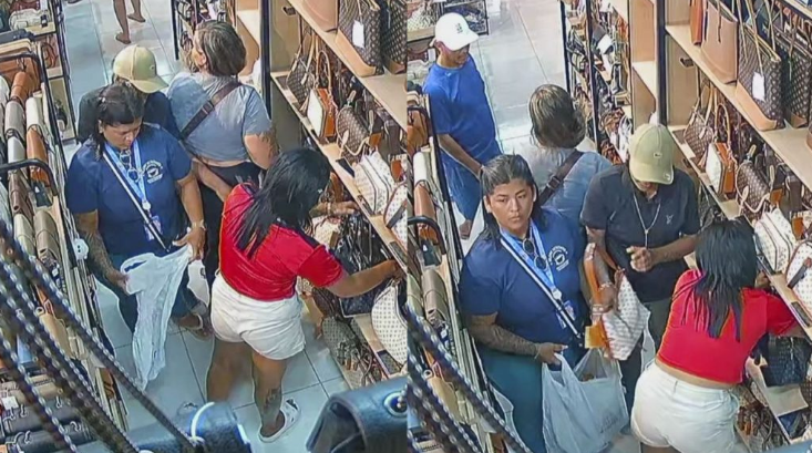 Vídeo: 'Gangue da bolsa' é procurada por furto em lojas no Centro de Manaus