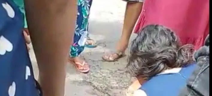 Cenas fortes: Mulher abraça marido que foi morto com tiros na cabeça em Coari