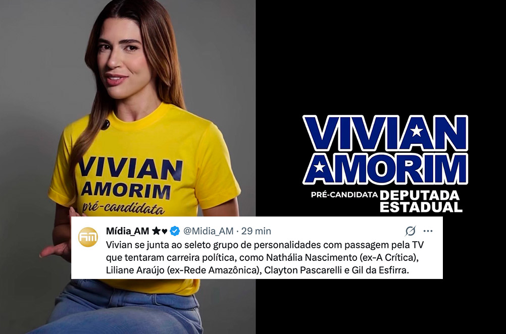Vivian Amorim é alvo de críticas nas redes após anunciar candidatura pela União Progressista